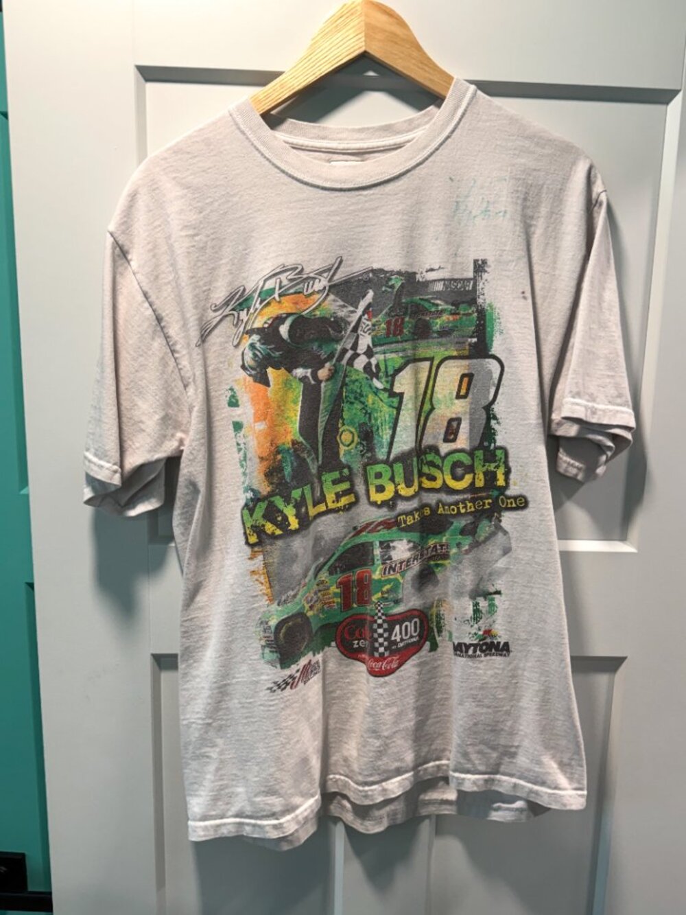 Kyle Busch Signed NASCAR Race Tee [Size L]